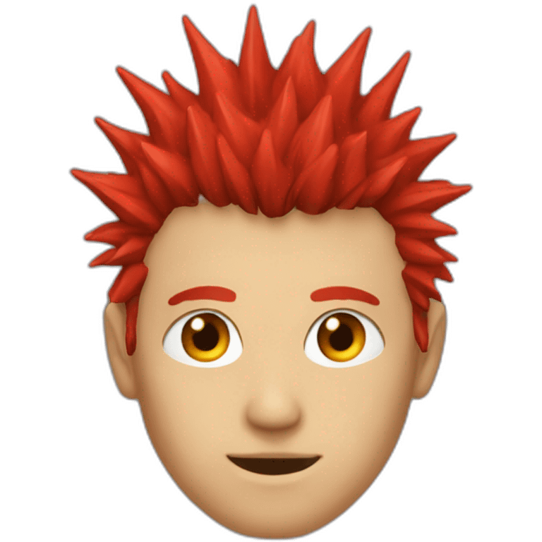 red-spiked-haired-guy, red-eyes emoji