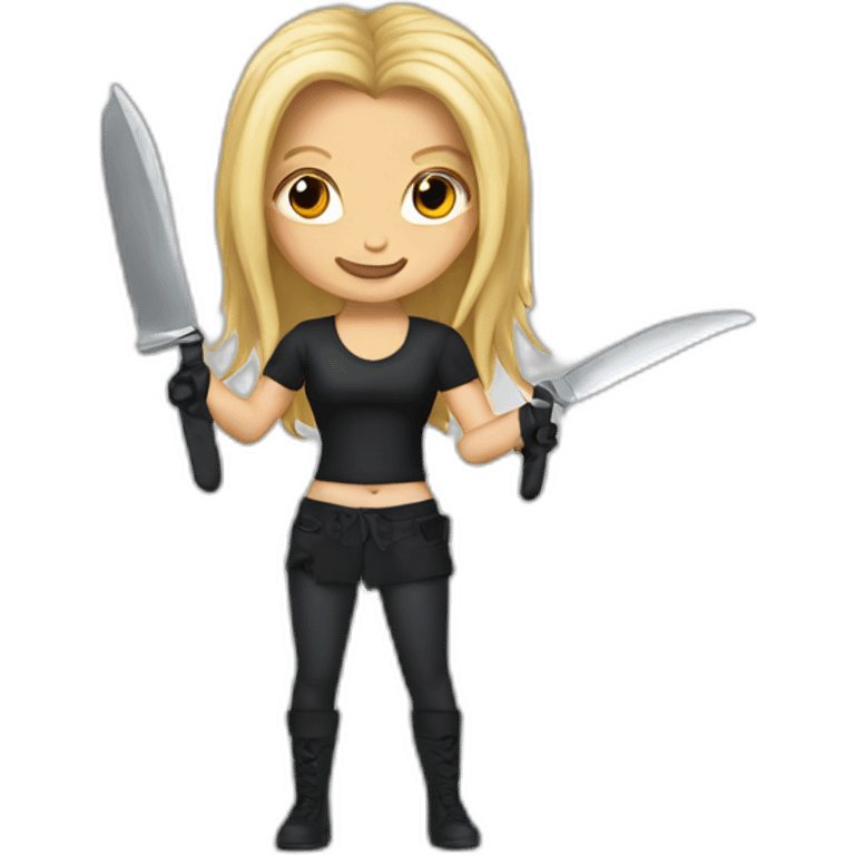 britney spears holding two knives emoji