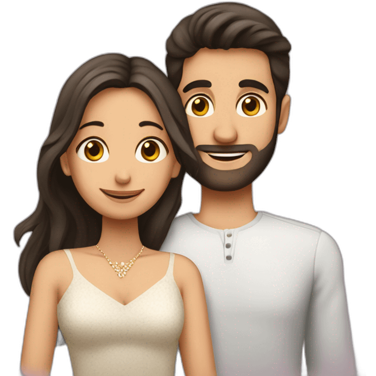 A boy with his wife boy name is shoaib and wife name is tanzila emoji