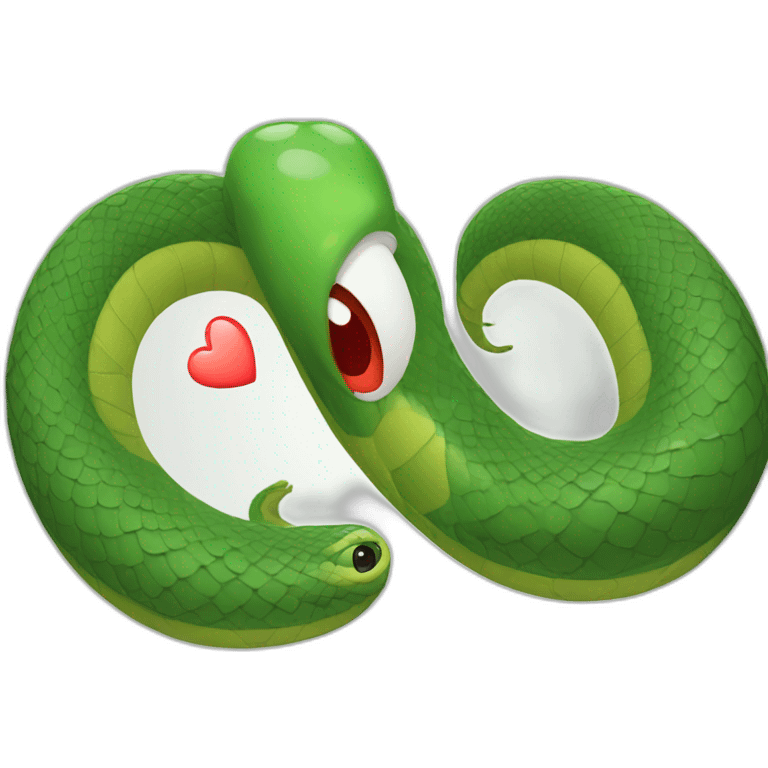 snake with heart in eye emoji