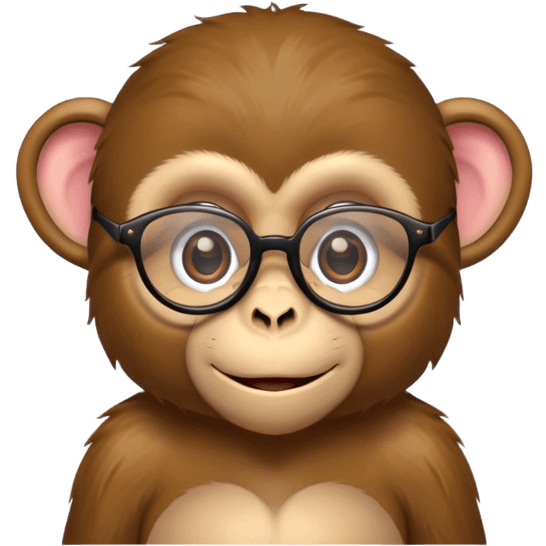 Monkey with glasses emoji