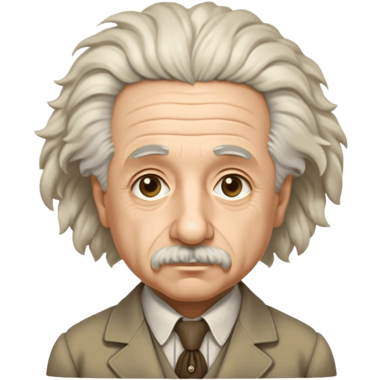 Cinematic Realistic portrait of Albert Einstein, shown as an iconic genius with wild, expressive hair and a gentle, contemplative expression, rendered in detailed period clothing with warm, intellectual lighting emoji