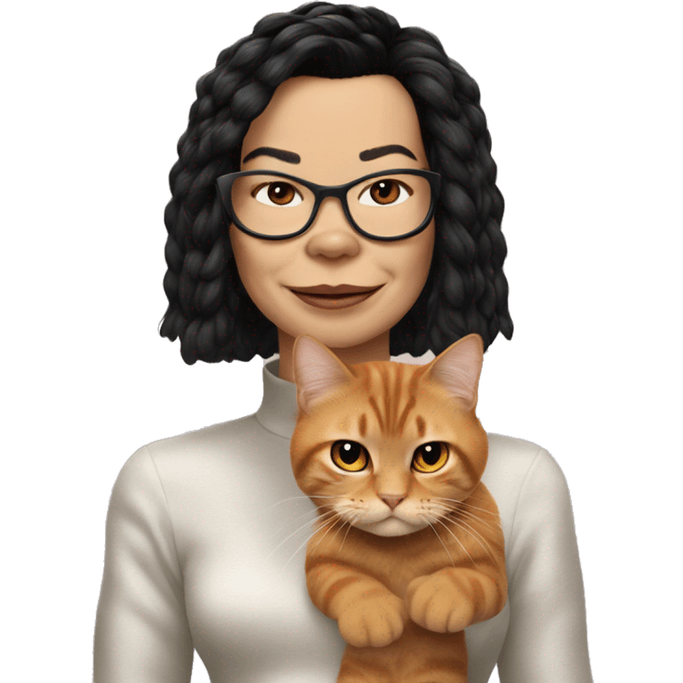 Bjork as garfield cat human emoji