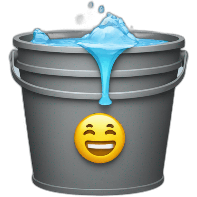 bucket with full of water emoji