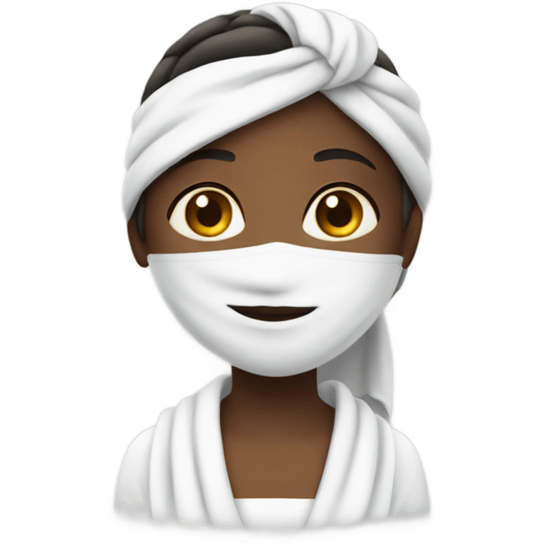 Girl in a white white towel emoji