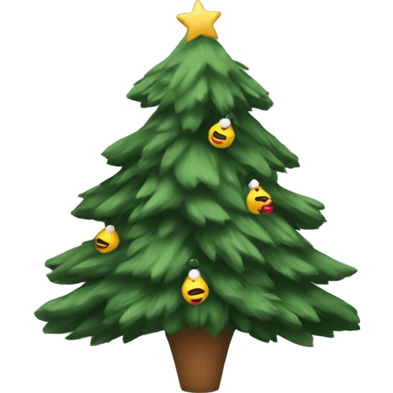 Goose in a Christmas tree suit emoji