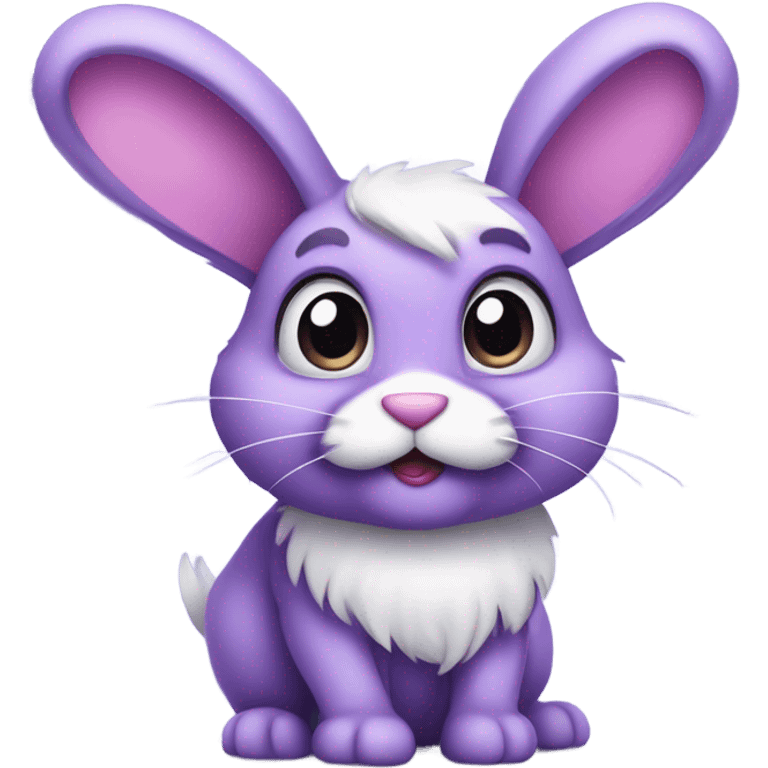 Purple bunny emoji