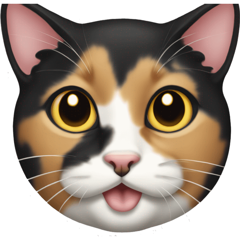 calico cat black chin emoji