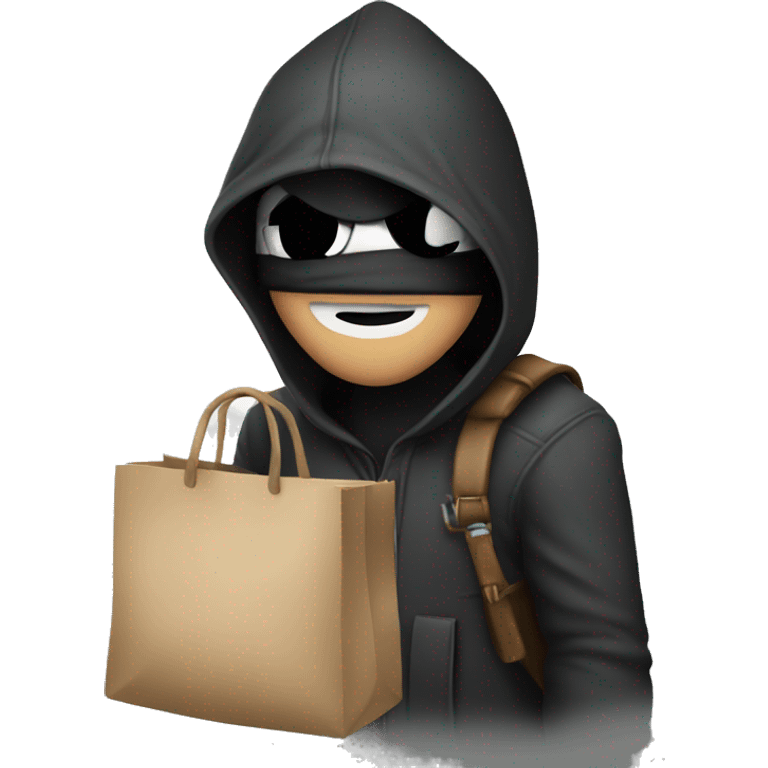 Robber with bag emoji