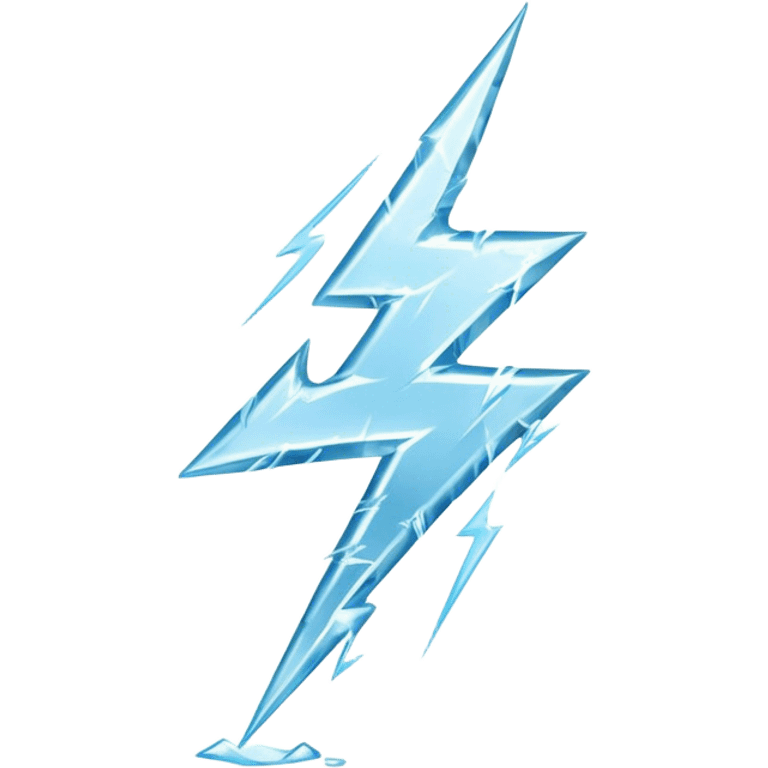 Six sided lightning bolt made of ice emoji