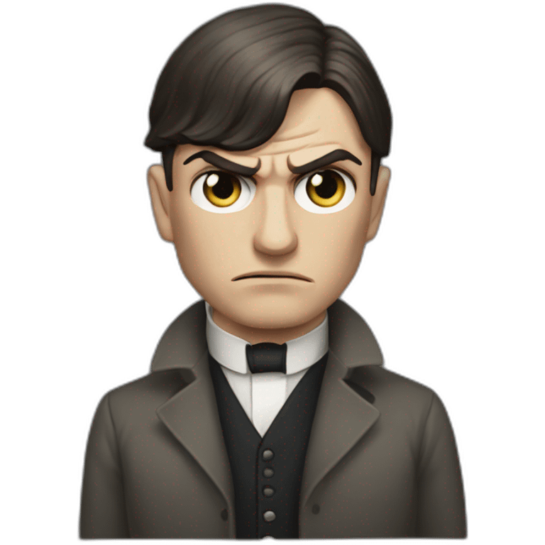 Angry Tommy Shelby with blinder emoji