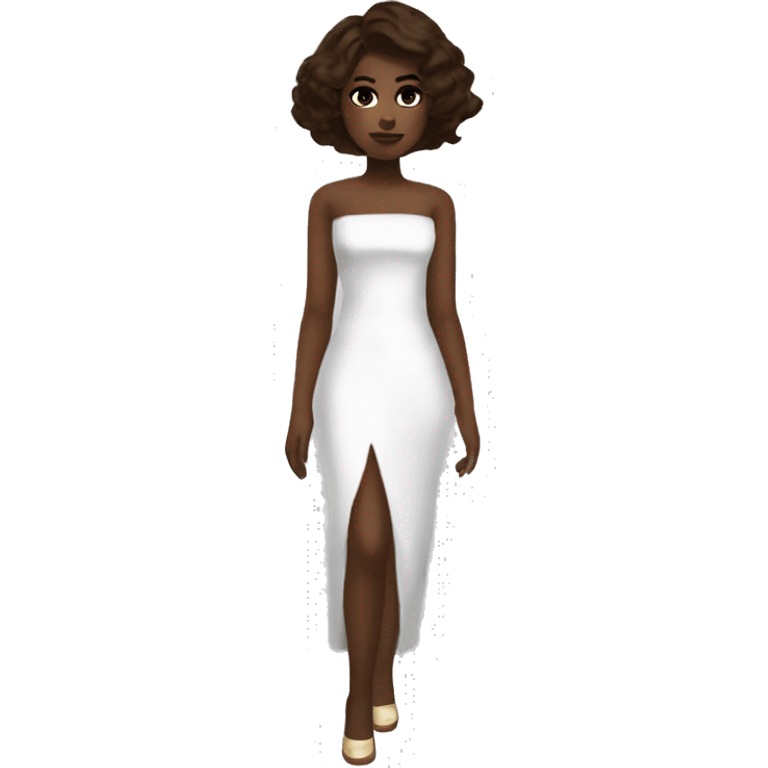 roblox dress to impress nail lady lana white skin brown hair white dress  emoji