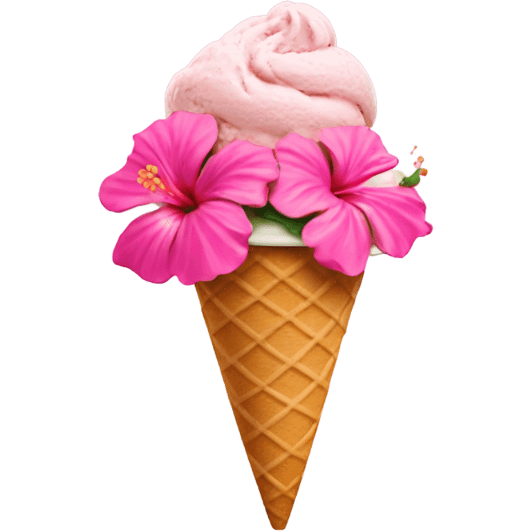 hibiscus ice cream  emoji