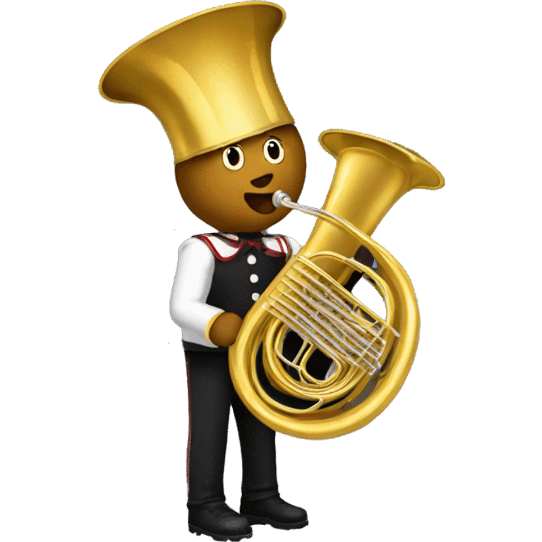 Tuba player in a marching band emoji