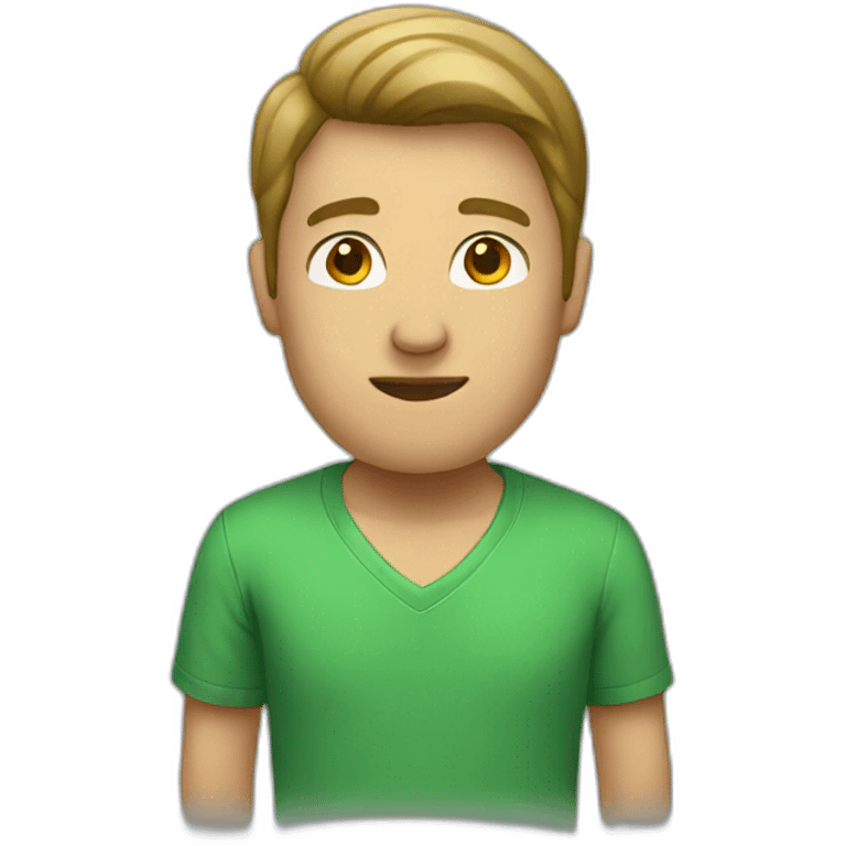 Standing male in a green shirt emoji