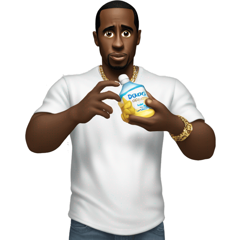 P diddy holding baby oil emoji