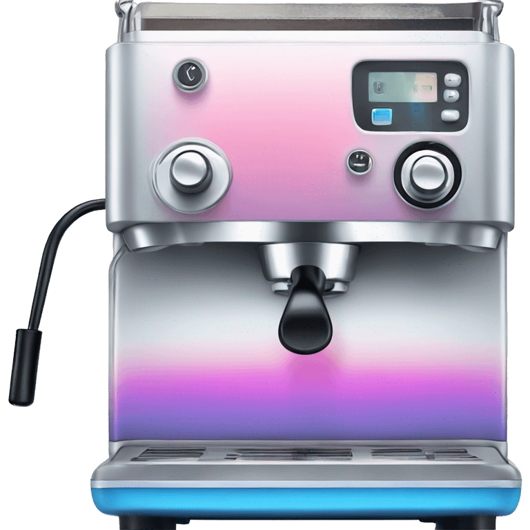 Pink and blue gradient hue espresso machine emoji