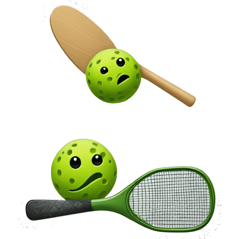 pickle ball and paddle  emoji