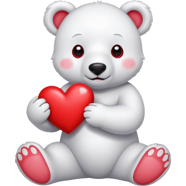 white bear heart emoji