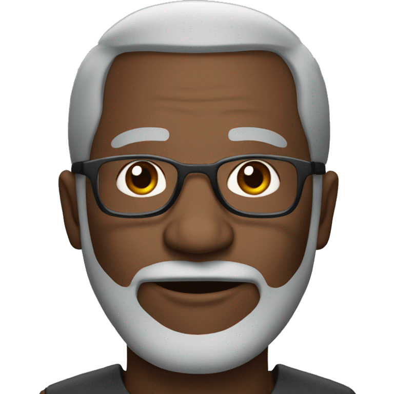 50 old black man with grey beard and glasses emoji