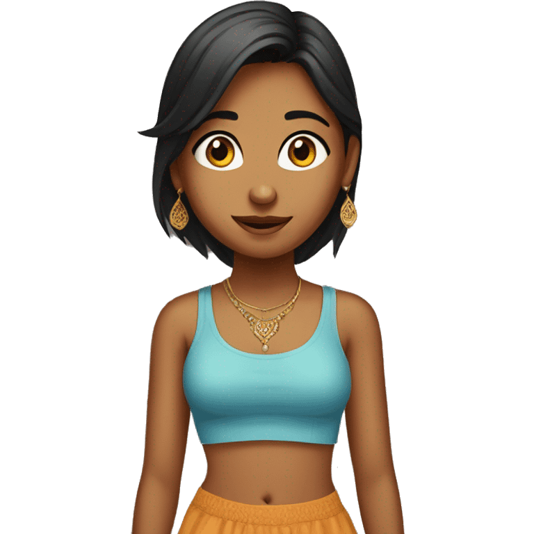  Indian teenager in crop top emoji