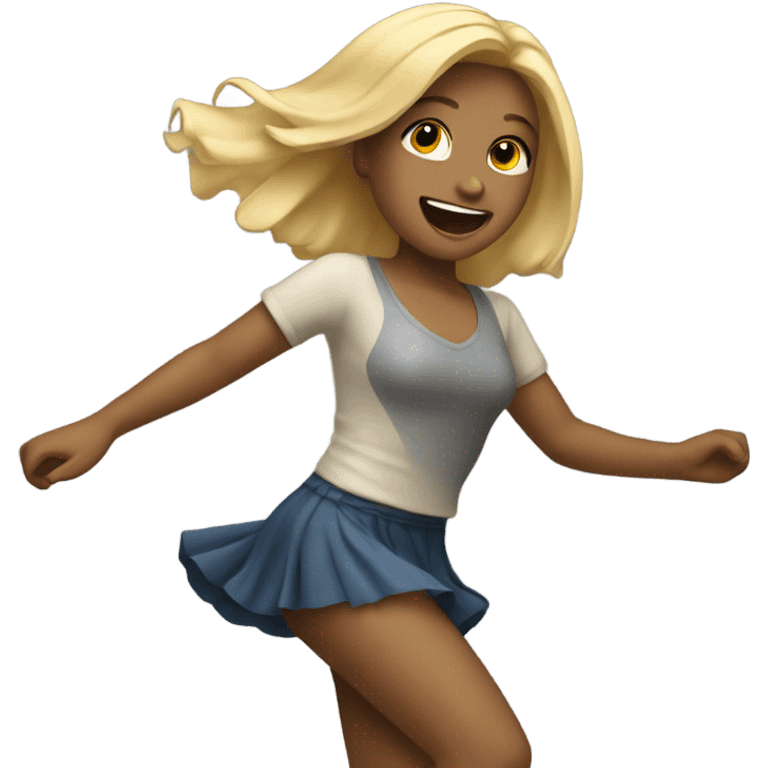 Blonde girl dancing emoji