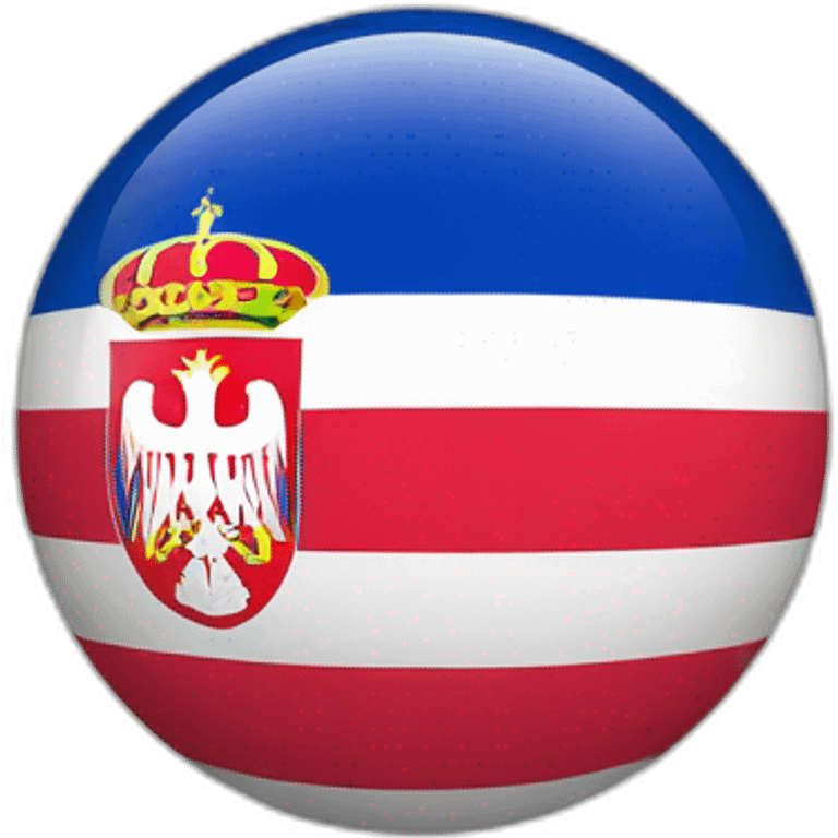 Flag of serbia as a ball emoji