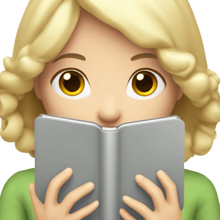 Apple grey ipad in girls hands (blond) emoji