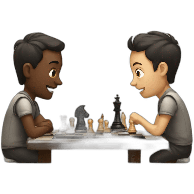 2 players playing chess emoji