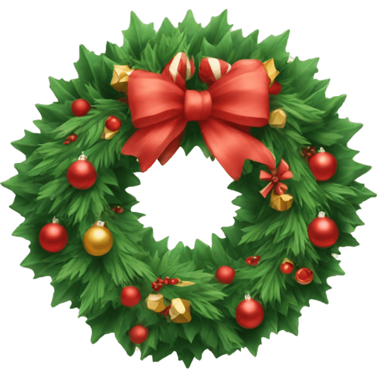 Sweet beautiful christmas wreath emoji