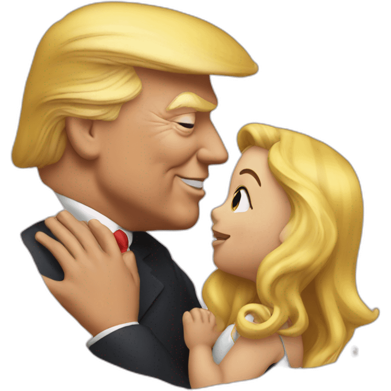 trump kissing his daughter, positivity, inclusiveness emoji