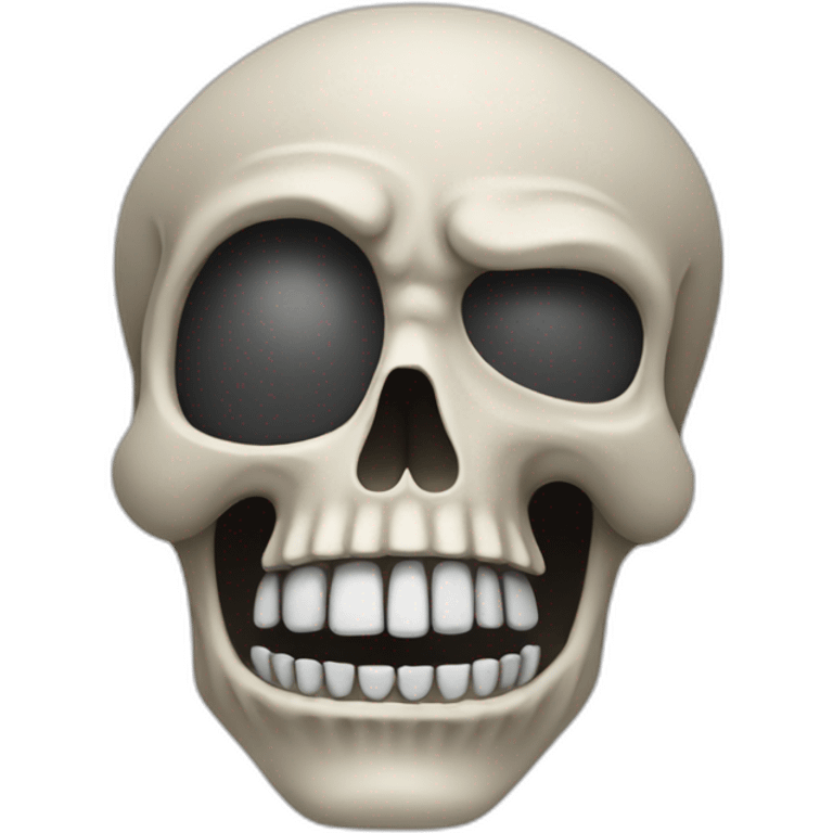 Funny skull rock'n'roll emoji