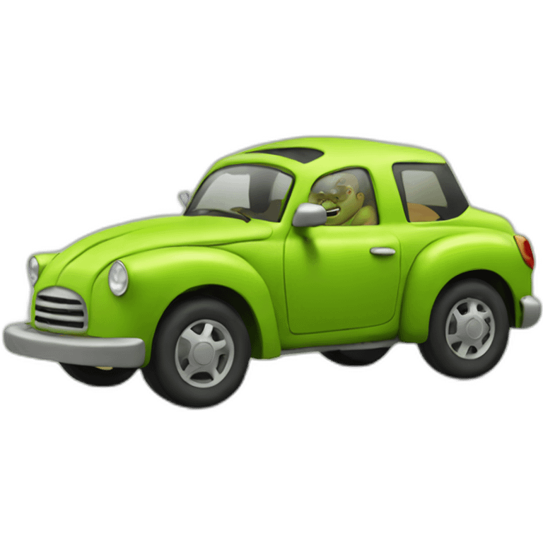 Shrek as a Car emoji