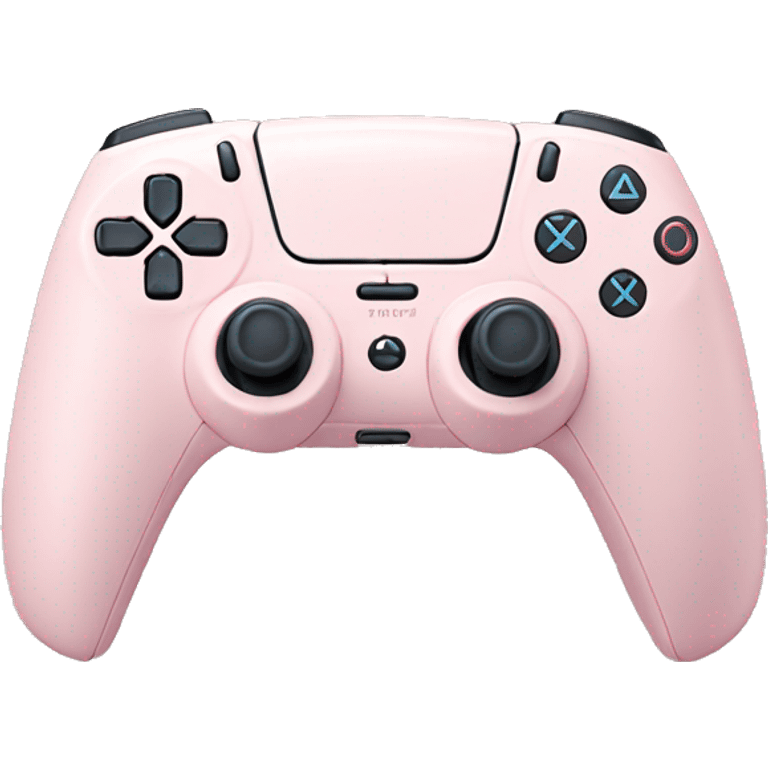 Blush Pink ps5 controller with white buttons  emoji