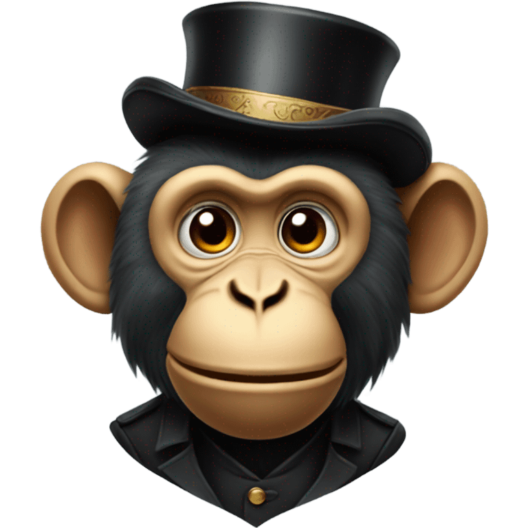 Monkey wearing tophats emoji