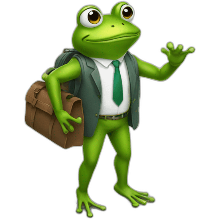 frog going to work emoji