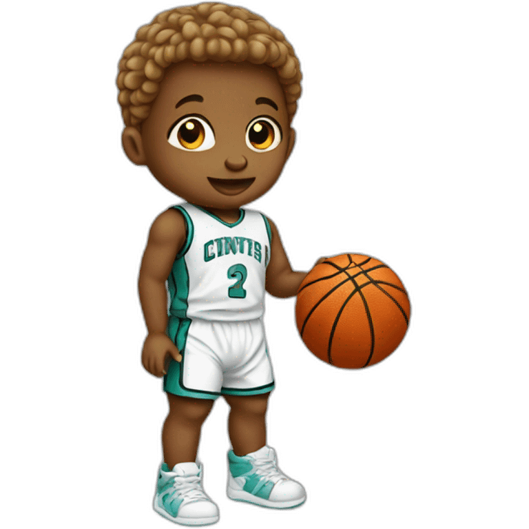 baby play basketball emoji