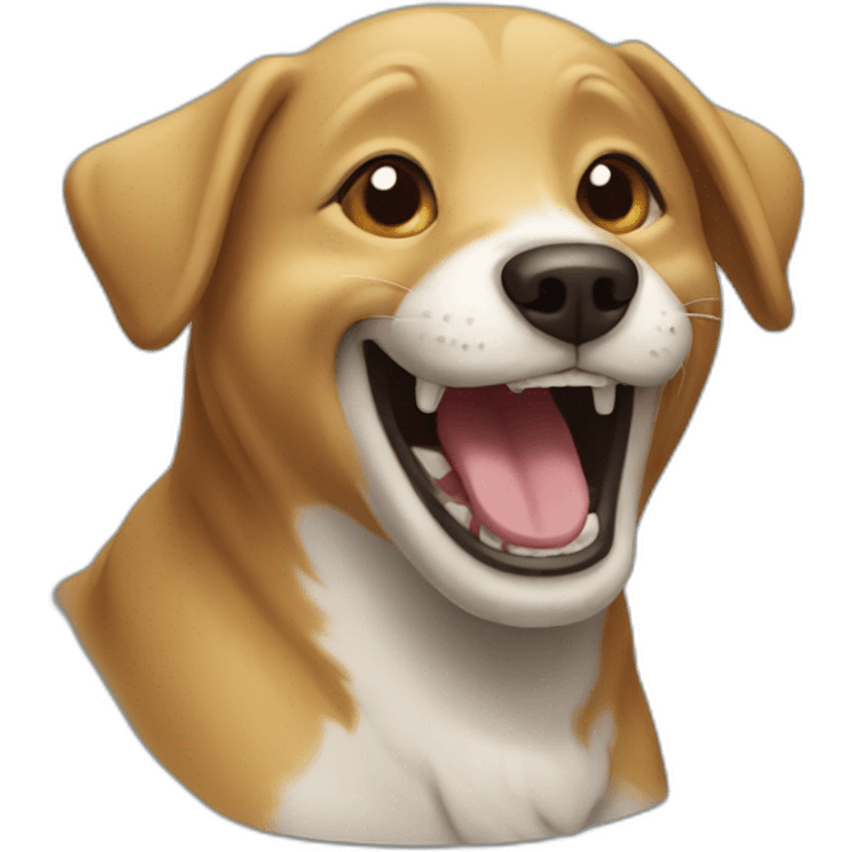 Laughing dog emoji