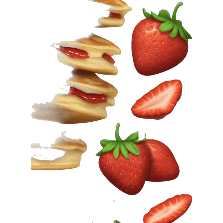 Strawberry pancakes  emoji