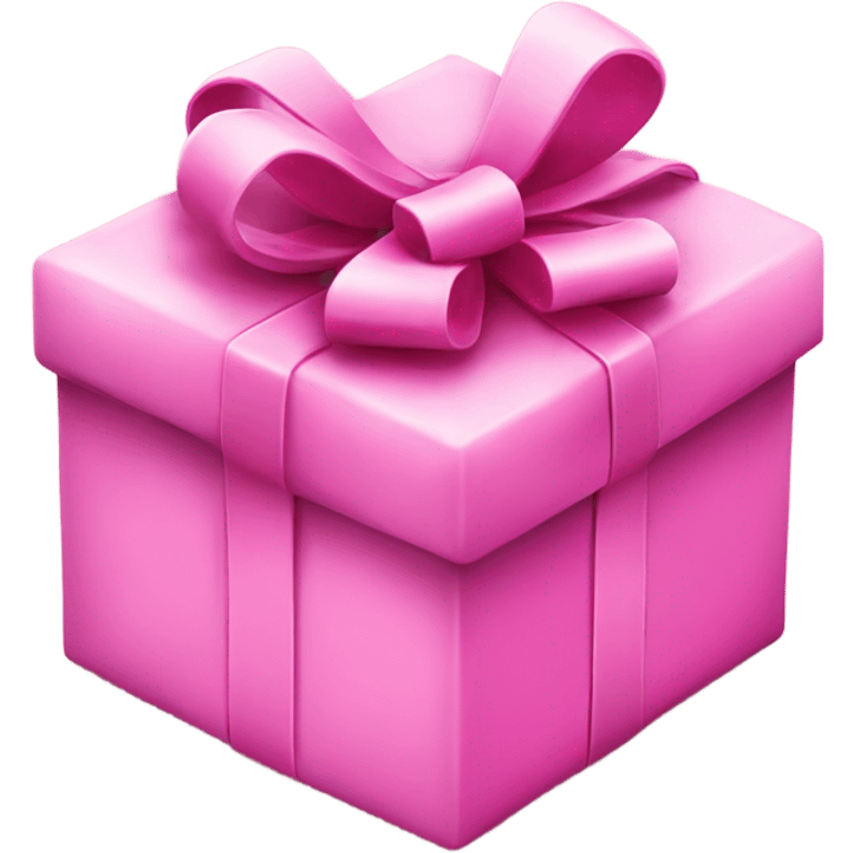 Pink Christmas gift emoji