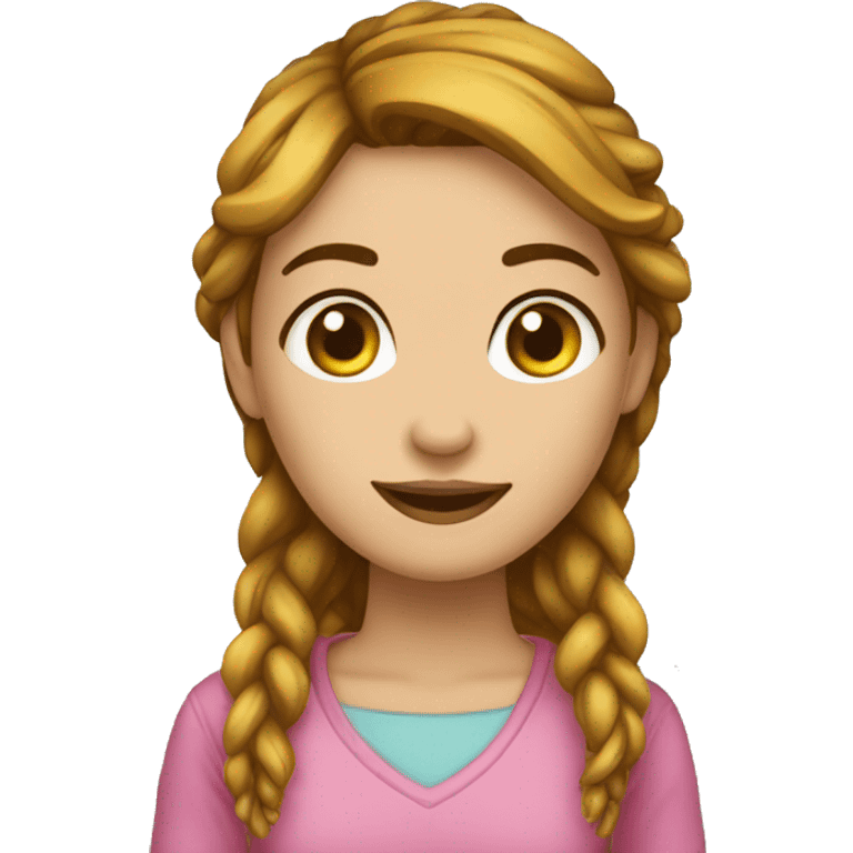 generame un emogi de una chica con una casa emoji