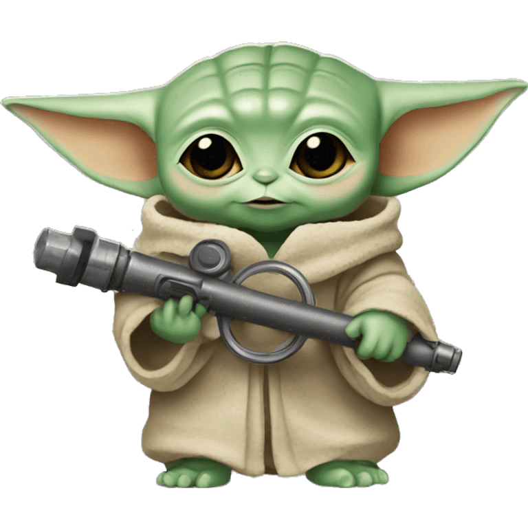  baby yoda holding a gear emoji