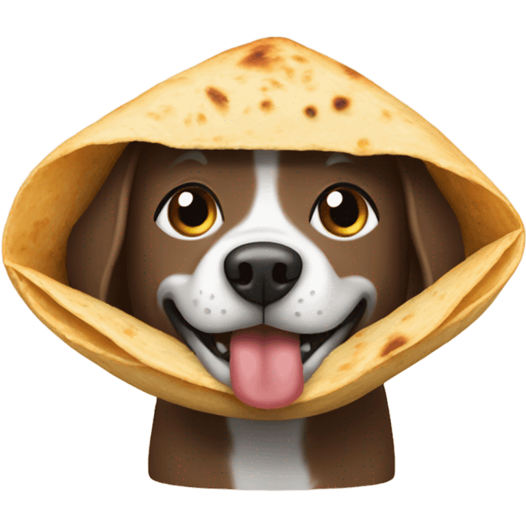 Dog eating a burrito emoji