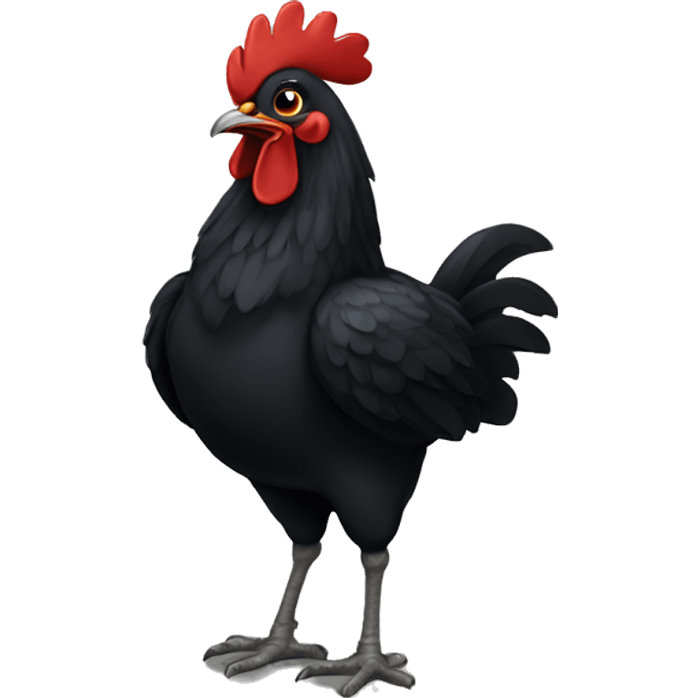 Black Chicken Emoji AI Emoji Generator