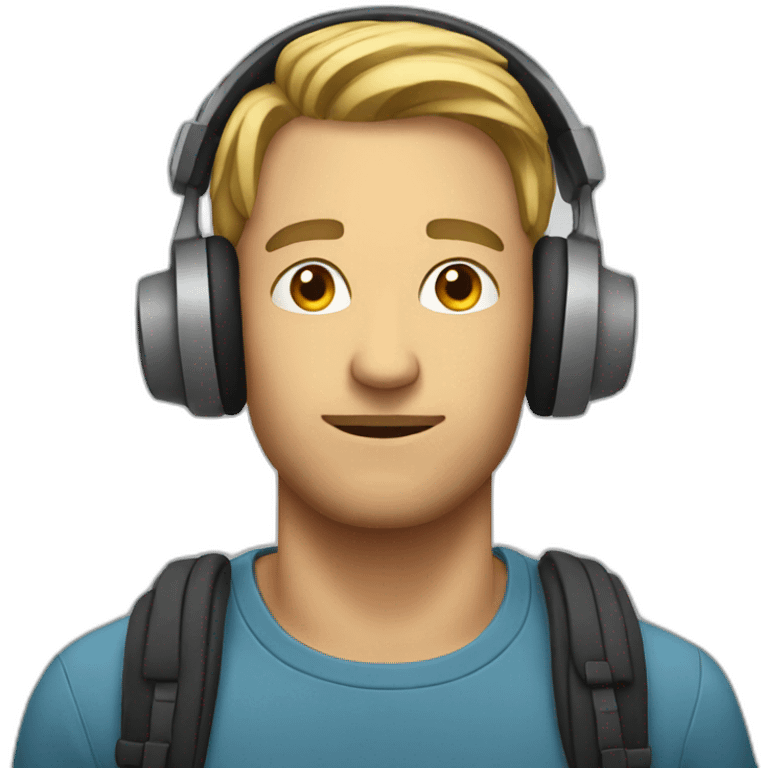 man in headphones emoji