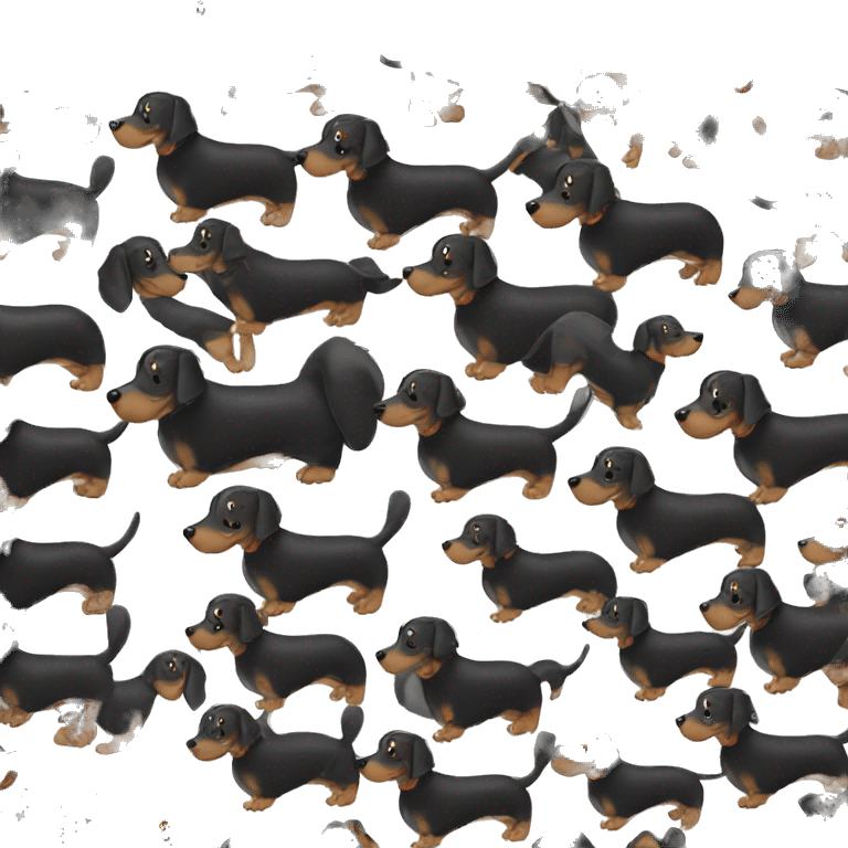 Fluffy black dachshund emoji