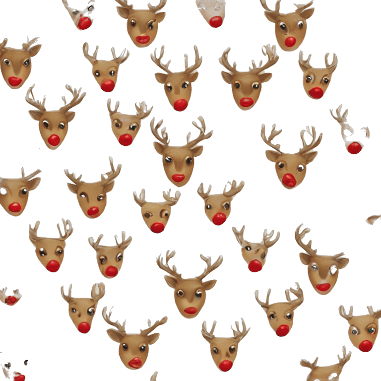 A vintage Christmas deer  emoji