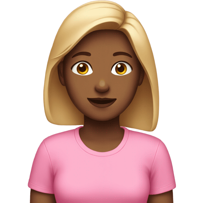 Girl in the pink t short emoji