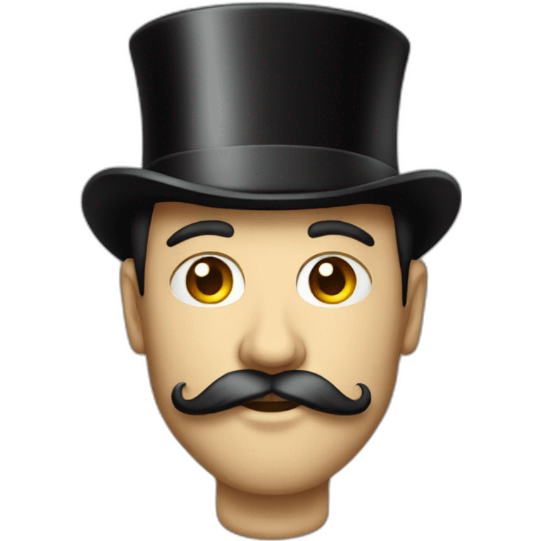 man drinking with top hat emoji