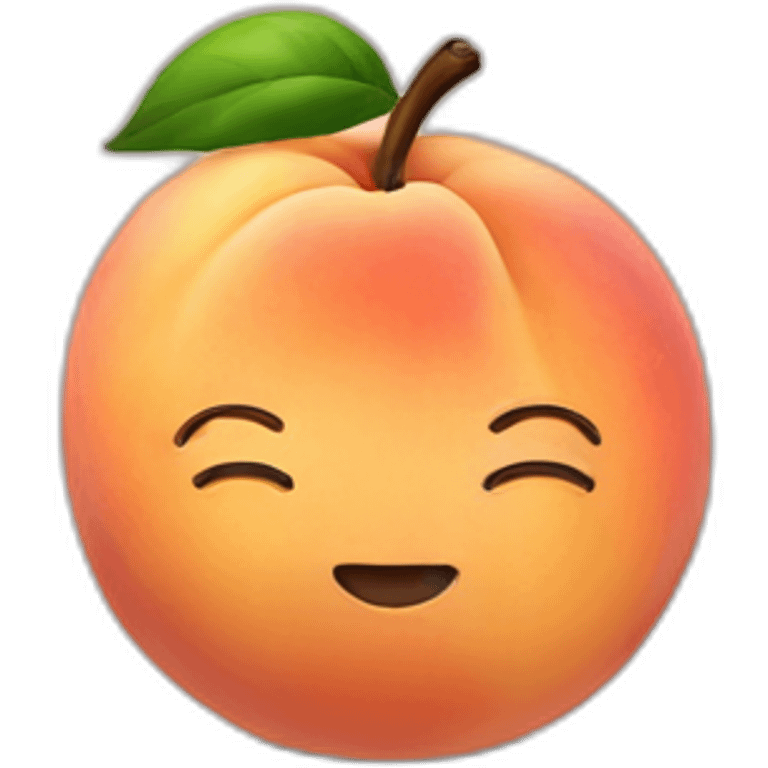 Peach with mustache emoji